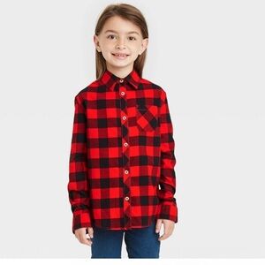 Cat & Jack Buffalo plaid button-down shirt medium (7/8) & xlarge (14-16)